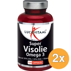 2x Lucovitaal Super Visolie Omega 3 (120 capsules)