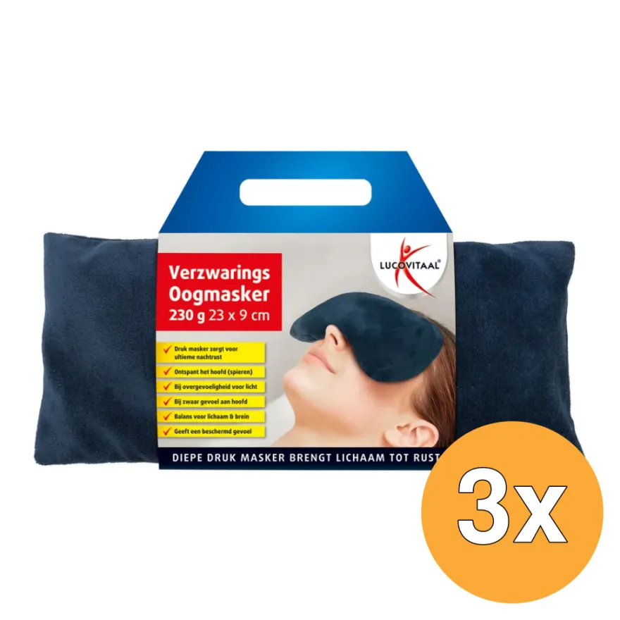 3x Lucovitaal Verzwaringsoogmasker (1 stuk)