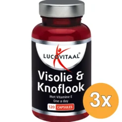 3x Lucovitaal Visolie & Knoflook (120 capsules)