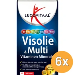 6x Lucovitaal Visolie & Multi Vitaminen Mineralen (60 capsules)