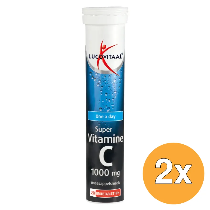 2x Lucovitaal Vitamine C 1000mg (20 bruistabletten)