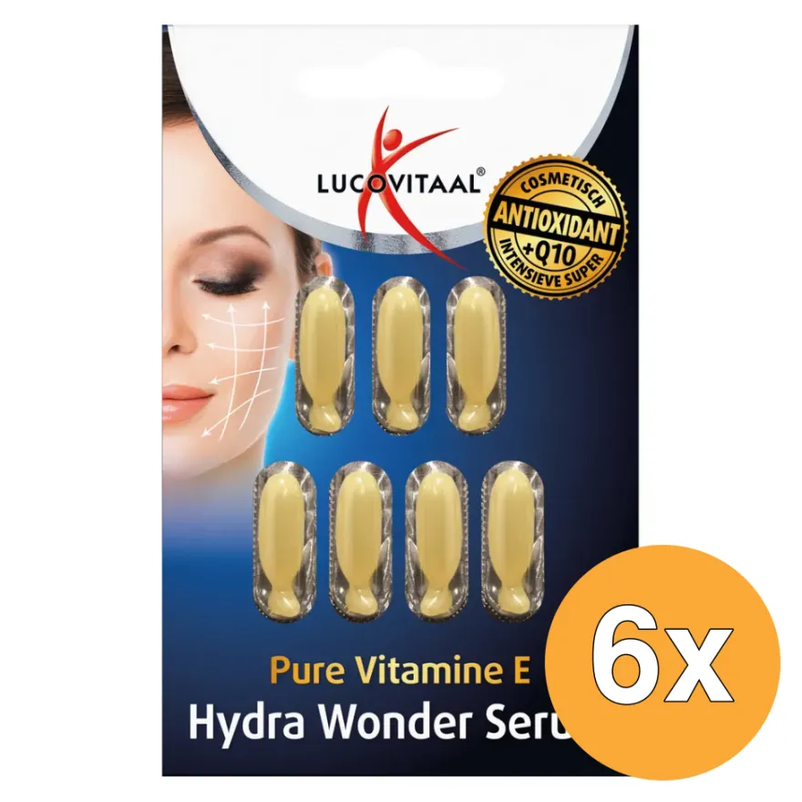 6x Lucovitaal Vitamine E Hydra Wonder Serum (7 capsules)