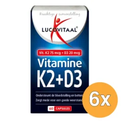 6x Lucovitaal Vitamine K2 + D3 (60 capsules)