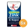 6x Lucovitaal Zinkmethionine & Koper (60 capsules)