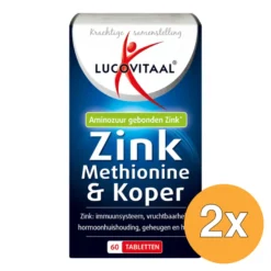2x Lucovitaal Zinkmethionine & Koper (60 capsules)