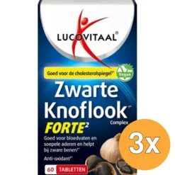 3x Lucovitaal Zwarte Knoflook Forte (60 tabletten)