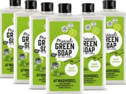 6x Marcel’s Green Soap Afwasmiddel basilicum & vertivertgras (500 ml)