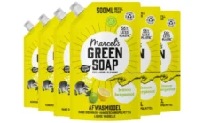 6x Marcel’s Green Soap Afwasmiddel Lemon & Bergamot Navulling (500 ml)