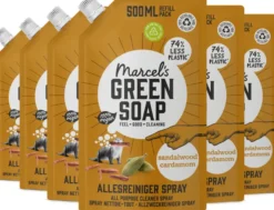 6x Marcel’s Green Soap Allesreiniger Spray Navulling Sandelhout & Kardemon (500 ml)