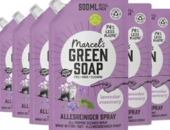 6x Marcel’s Green Soap Allesreiniger Spray Navulling Lavendel & Rozemarijn (500 ml)