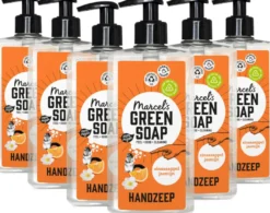 6x Marcel’s Green Soap Handzeep sinaasappel & jasmijn (500 ml)