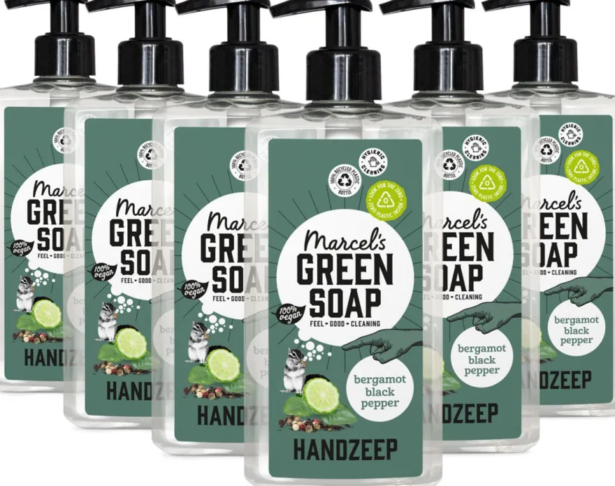 6x Marcel’s Green Soap Handzeep Bergamot & Black Pepper (500 ml)