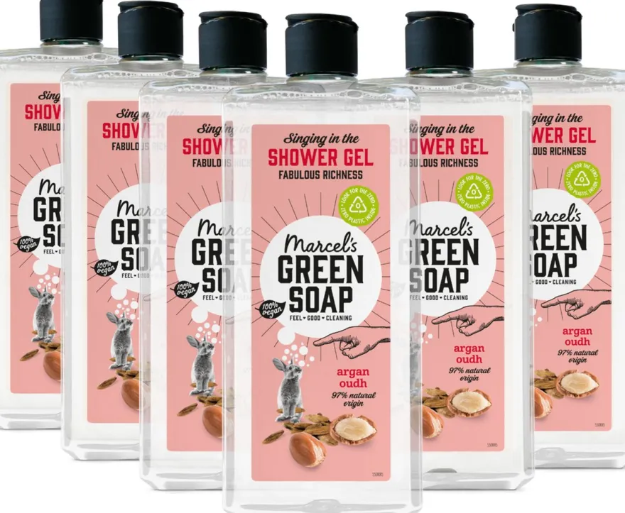6x Marcel’s Green Soap Shower gel Argan & Oudh (300 ml)