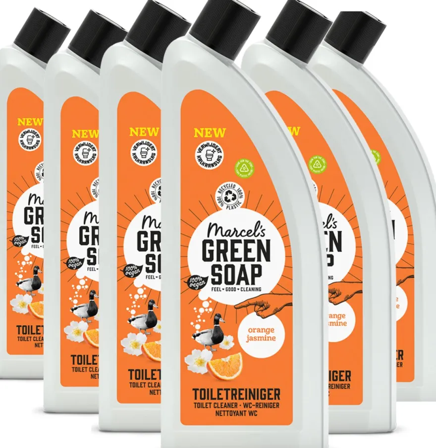 6x Marcel’s Green Soap Toiletreiniger sinaasappel & jasmijn (750 ml)