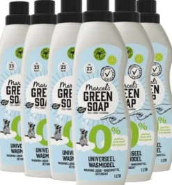 6x Marcel’s Green Soap Wasmiddel Universeel 0% (1000 ml)