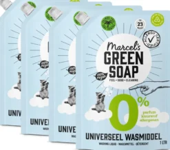 6x Marcel’s Green Soap Wasmiddel Universeel 0% Navulling (1000 ml)