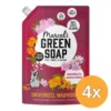 4x Marcel’s Green Soap Wasmiddel Mandarijn & Osmanthus Navulling (1000 ml)