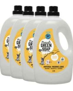 4x Marcel’s Green Soap Wasmiddel Universeel Vanille & Katoen (3000 ml)