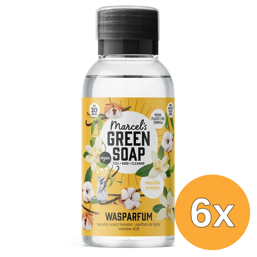 6x Marcel’s Green Soap Wasparfum Vanille & Katoen (250 ml)