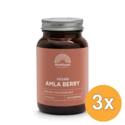 3x Mattisson Absolute Amla Berry Extract 500Mg (60 vega capsules)