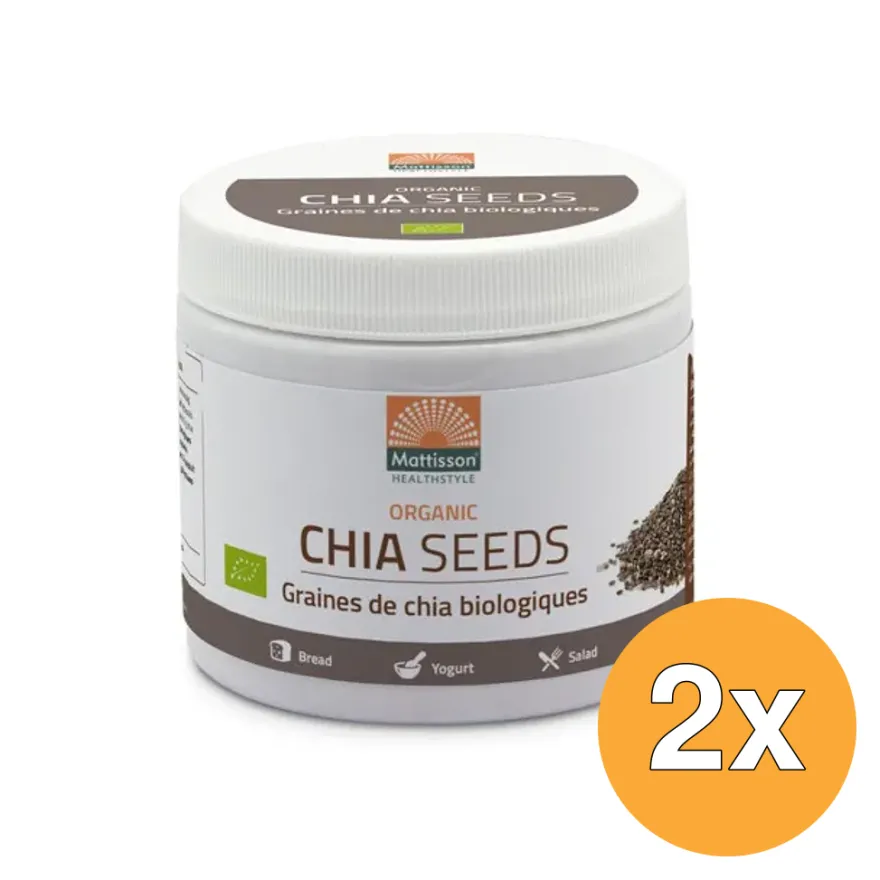 2x Mattisson Absolute Chia Zaad Raw Bio (250 gr)