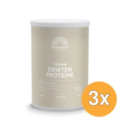 3x Mattisson Absolute Erwten Proteine Naturel Vegan (350 gr)