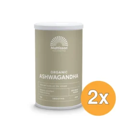 2x Mattisson Ashwagandha Poeder Withania Somnifera Bio (200 gr)