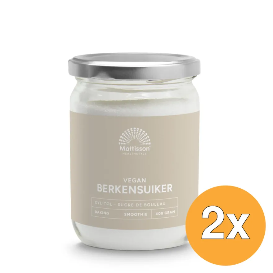 2x Mattisson Berkensuiker Xylitol (400 gr)