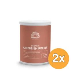 2x Mattisson Biologische Aardbeien Poeder Gevriesdroogd (125 gr)
