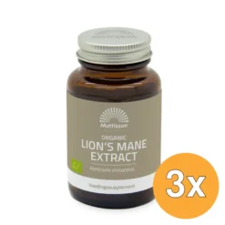 3x Mattisson Biologische Lion’S Mane Extract 500 Mg (60 capsules)