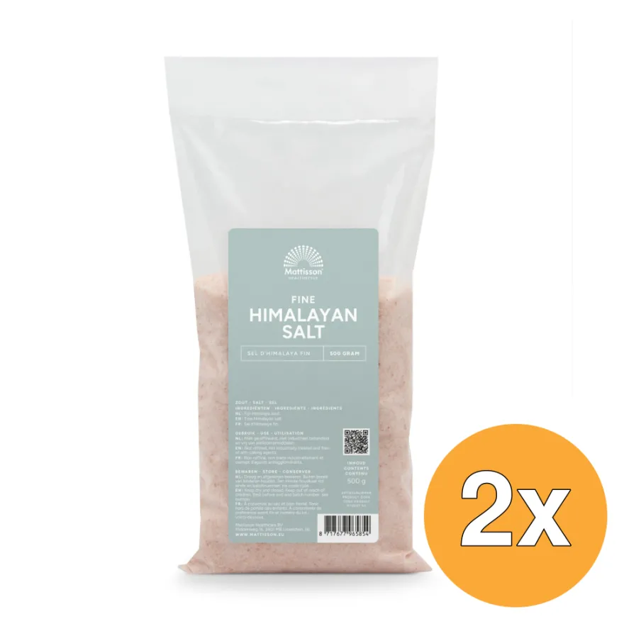 2x Mattisson Himalaya Zout Fijn Navulzak (500 gr)