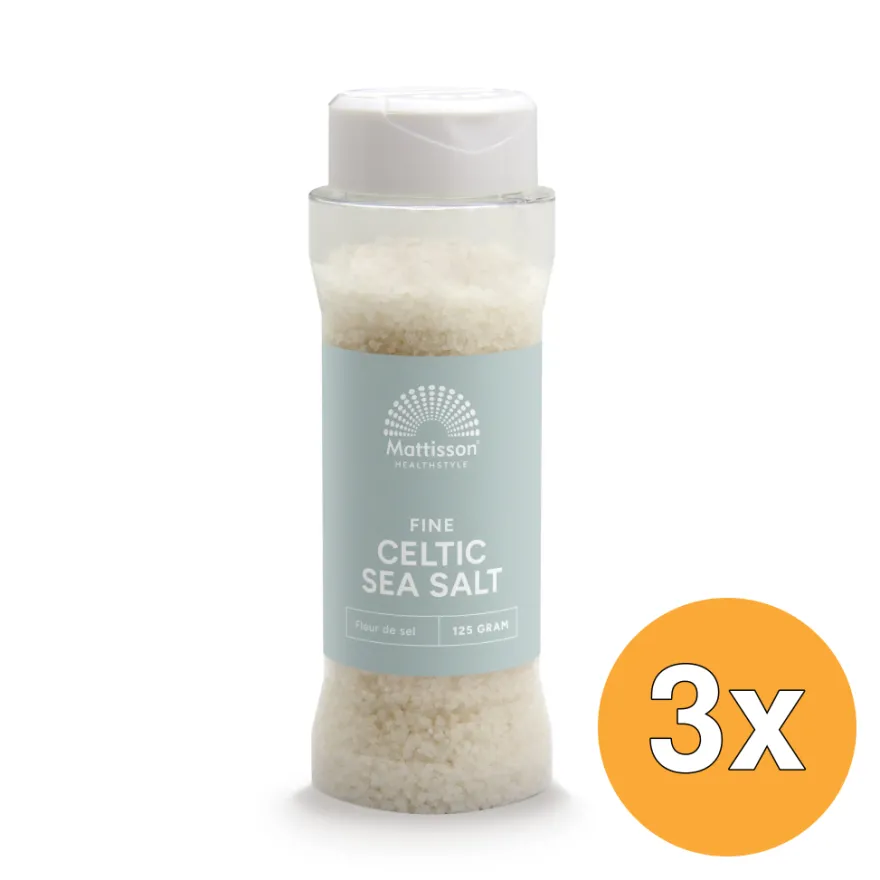3x Mattisson Keltisch Zeezout Celtic Sea Salt Fleur De Sel (125 gr)