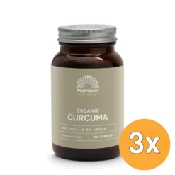 3x Mattisson Kurkuma Turmeric Bio (120 vega capsules)