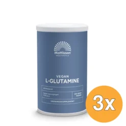 3x Mattisson L-Glutamine Poeder (250 gr)