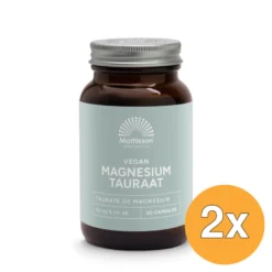 2x Mattisson Magnesium Tauraat Vegan (60 vega capsules)
