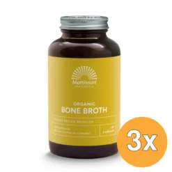 3x Mattisson Organic Beef Bone Broth Bio (180 capsules)