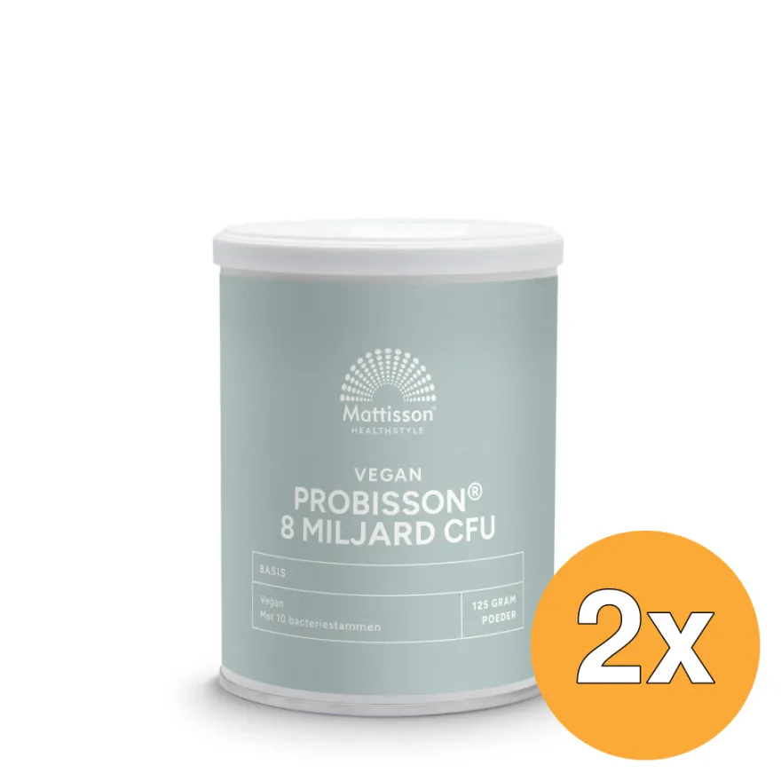 2x Mattisson Probiotica Poeder 8 Miljard Cfu (125 gr)