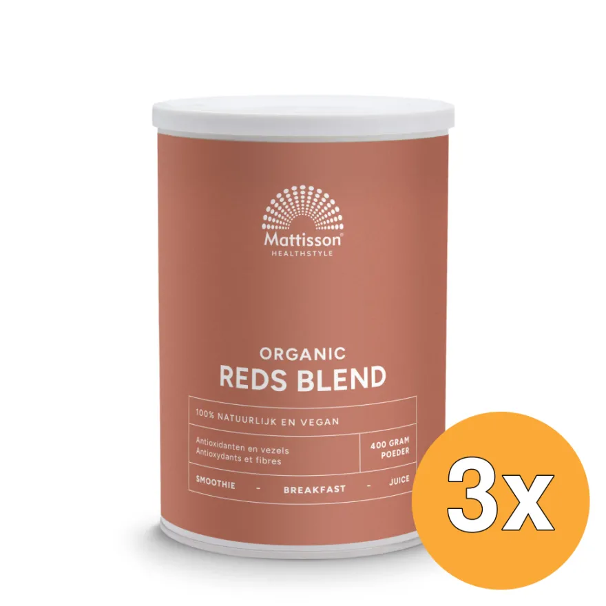 3x Mattisson Reds Blend Poeder Organic (400 gr)