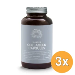 3x Mattisson Runder Collageen Peptan Type 1 (180 capsules)