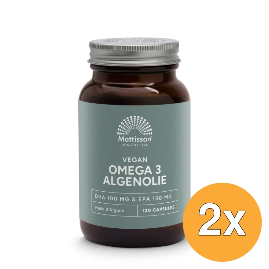 2x Mattisson Vegan Algenolie Epa 150Mg / Dha 100Mg (120 capsules)