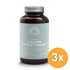 3x Mattisson Vegan Calcium Citraat Malaat (120 capsules)