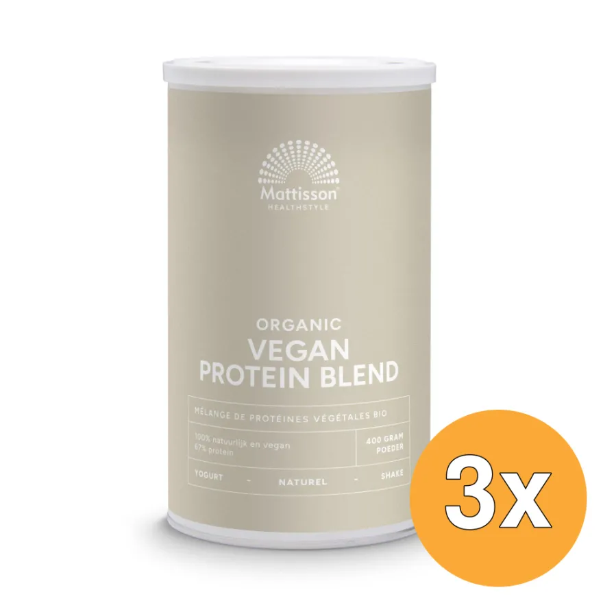 3x Mattisson Vegan Protein Blend Bio (400 gr)