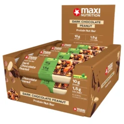 12x Maxi Nutrition Protein Nut Bar Dark Chocolate Peanut (46 gr)