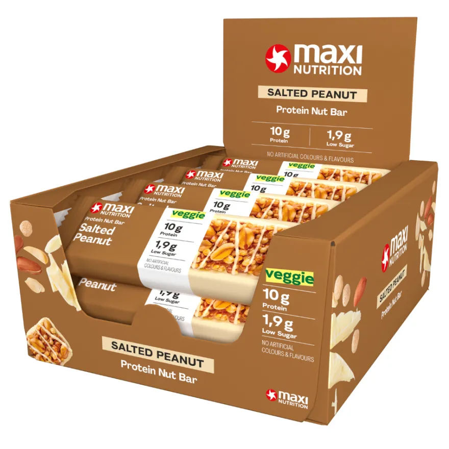 12x Maxi Nutrition Protein Nut Bar Salted Peanut (46 gr)