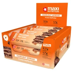 12x Maxi Nutrition Waffle Bar Hazelnut Spread (39Gr)