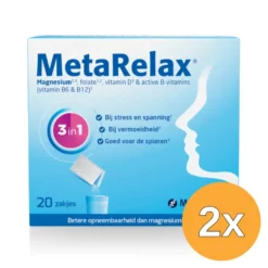 2x Metagenics MetaRelax® Magnesium (20 zakjes)