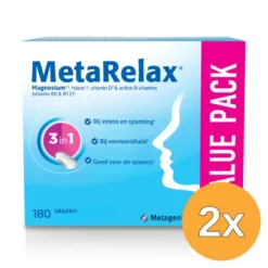 2x Metagenics MetaRelax Magnesium (180 tabletten)