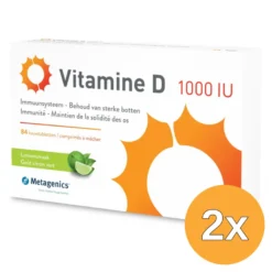 2x Metagenics Vitamine D 1000Iu (84 kauwtabletten)