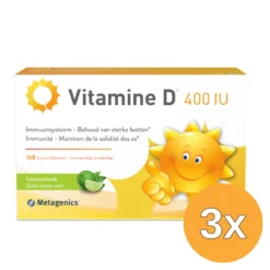 3x Metagenics Vitamine D 400Iu Limoen (84 kauwtabletten)