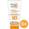 6x Mini Garnier Ambre Solaire Hydra 24 Zonnemelk SPF 50+ (50 ml)